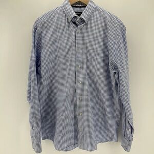 johnnie-O Light Blue Gingham Dress Shirt